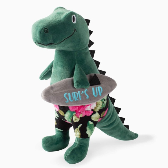 🆕 Fringe Studio Surfs Up Dude T Rex Plush Dog Toy - Picture 8 of 8